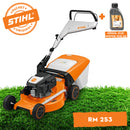 Masina de tuns iarba STIHL RM 253 benzina latime taiere 51 cm inaltime reglabila cos colector 55 L + ulei motor 10W-30 0.6L