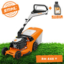 Masina de tuns iarba STIHL RM 448 V benzina autopropulsata latime taiere 46 cm cos colector 52 L + ulei motor 10W-30 0.6L