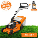 Masina de tuns gazonul STIHL RM 453.3 T benzina autopropulsata latime taiere 51 cm cos colector 55 L + ulei motor 10W-30 0.6L