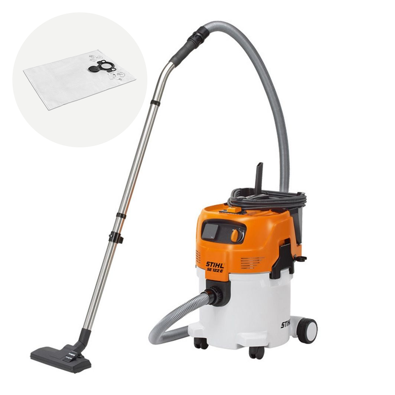 Aspirator STIHL SE 122 E electric putere 1500 W putere de aspirare 250 mbar recipient 30 L + Set 5 saci