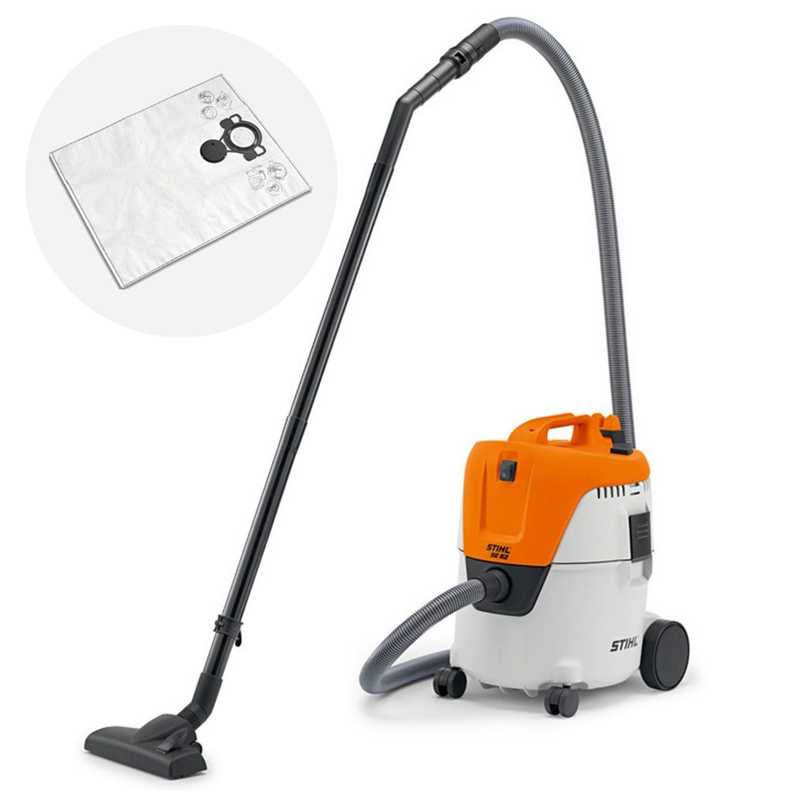 Aspirator STIHL SE 62 electric putere 1400 W putere de aspirare 210 mbar debit 3600 l/min + Set 5 saci