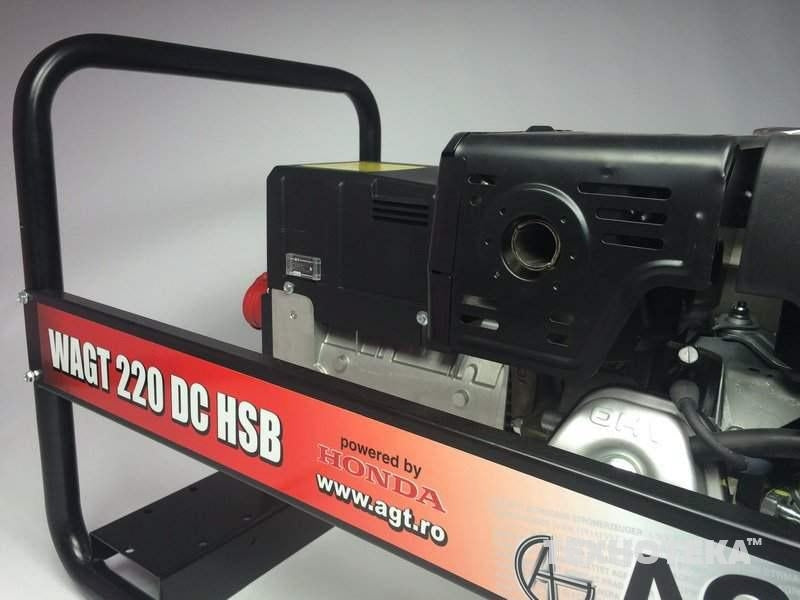 Generator sudura WAGT 220 DC HSB putere 5.2 kW 220A 400V benzina pornire manuala + kit roti maner