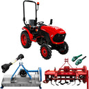 Tractor Rotakt Transalpin 2 motor 26.5 CP diesel 3 cilindri 1.532 cmc tractiune 4x4 + freza tractata latime lucru 120 cm + tocator vegetatie latime lucru 100 cm