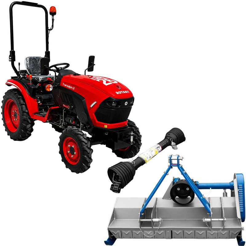 Tractor Rotakt Transalpin 2 motor 26.5 CP diesel 3 cilindri 1.532 cmc tractiune 4x4 + tocator vegetatie latime lucru 100 cm