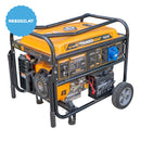 RESIGILAT: Generator rezidential AgroPro THUNDER5500 Hibrid Benzina/GPL putere max 5.5 kW Euro 5 motor 15 CP 420 cmc rezervor 25 L AVR pornire electrica permite automatizare ATS monofazat roti manere transport
