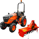 Tractor ACE VEER 3000 4WD motor Mitsubishi 25 CP diesel rezervor 25 L 9+3 viteze tractiune 4x4 servo directie anvelope profil agricol 6.00-12" & 8.3x20" + freza tractata