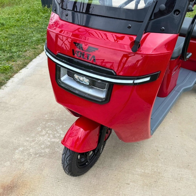 Tricicleta electrica Voltarom VM5 putere 1000W  72V 20Ah viteza 25Km/h cu cabina fara permis-Rosu