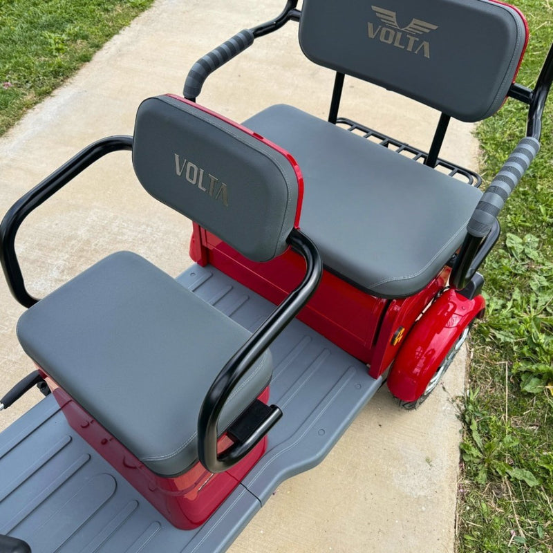 Tricicleta electrica Voltarom VM5 putere 1000W  72V 20Ah viteza 25Km/h cu cabina fara permis-Rosu