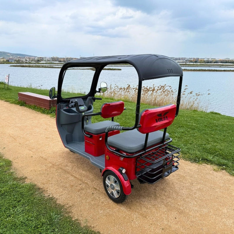 Tricicleta electrica Voltarom VM5 putere 1000W  72V 20Ah viteza 25Km/h cu cabina fara permis-Albastru