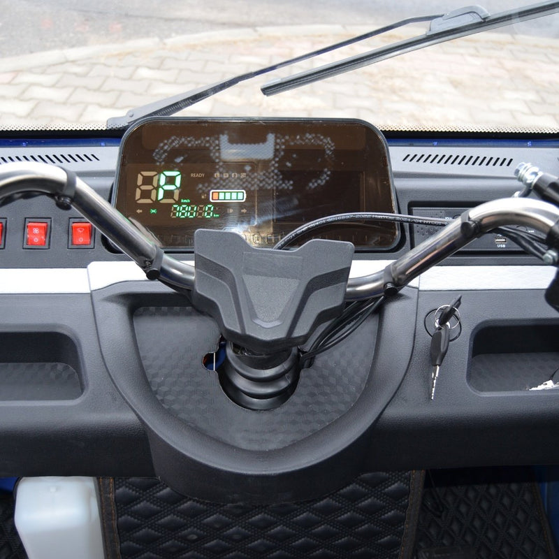 Tricicleta electrica Voltarom  putere 2000W viteza 25km/h autonomie 75km acumulatori 72V/58Ah fara permis