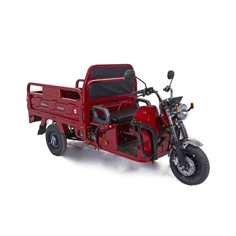 Tricicleta electrica Rotakt Guliver putere 2000W viteza 25 km/h autonomie 68 km baterie Plumb-Acid 72V/58Ah greutate admisa 617kg fara permis - rosu