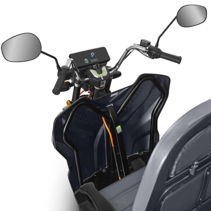 Tricicleta electrica Voltarom putere 2500W 25km/h autonomie 50 Km 75V 45Ah bena 150x100x45 cm basculabila -Rosu