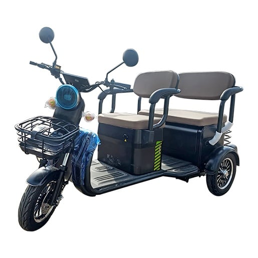 Tricicleta electrica Voltarom TET-0072 motor1800W viteza 25 km/h autonomie 60 km 2 locuri fara permis