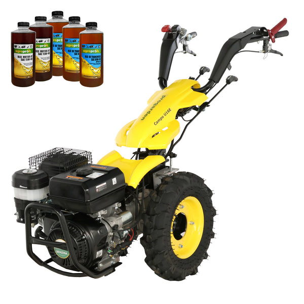 ProGARDEN Campo U16E motocultor multifunctional 14CP benzina EU V pornire electrica 3+2 viteze reductor + Uleiuri