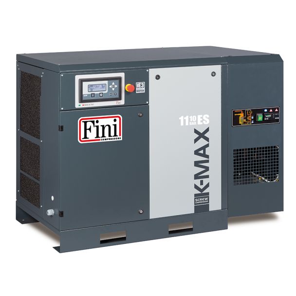 Compresor cu surub Fini K-MAX 11-10 ES 11 kW 10 bar 1550 l/min cu uscator