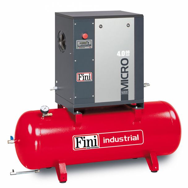 Compresor de aer cu surub Fini MICRO 4.0-08-200 400 V 200 l 4 kW 8 bar 580 l/min