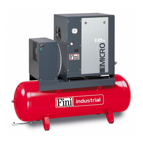 Compresor de aer cu surub Fini MICRO SE 2.2-08-200ES 400 V 200 l 2.2 kW 8 bar 325 l/min cu uscator