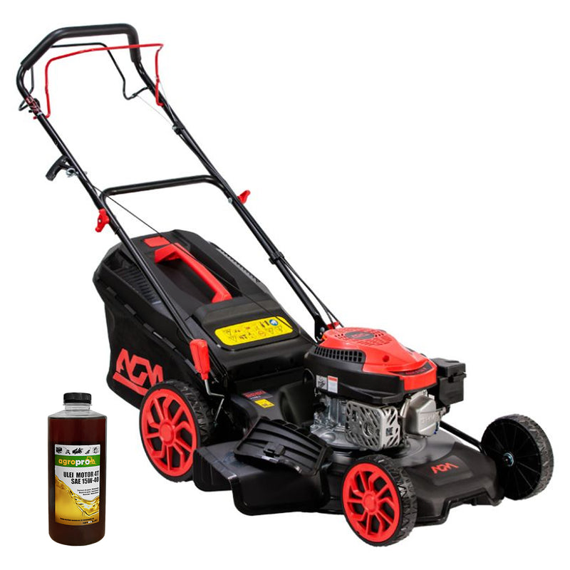 Masina de tuns gazon VILLAGER AGM 5124 R autopropulsie motor 4 CP benzina 170.1 CC latime taiere 51 cm 7 nivele inaltime taiere 25-75 mm + 1l ulei motor