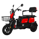 Tricicleta electrica Voltarom APM2 putere 1000 W 20 AH 60V viteza 25 km/h autonomie 36 km fara permis culoare rosu