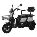 Tricicleta electrica Voltarom APM2 putere 1000 W 20 AH 60V viteza 25 km/h autonomie 36 km fara permis culoare gri