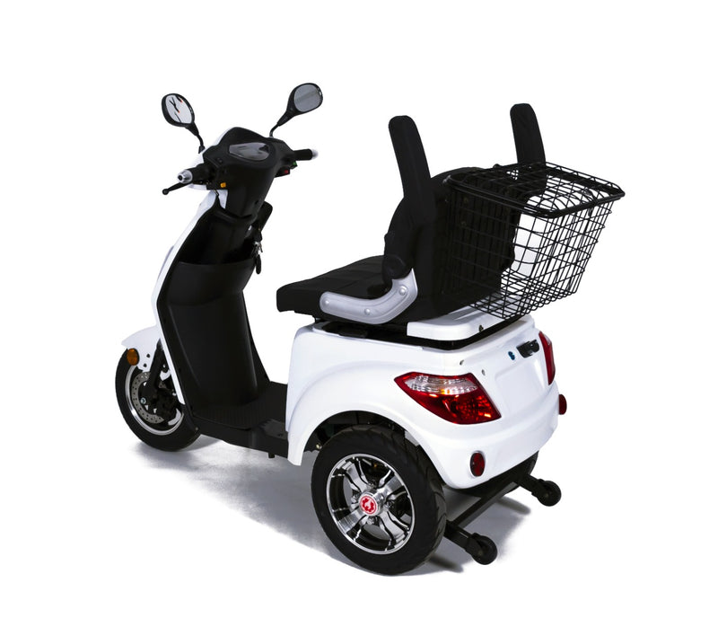Tricicleta electrica Rotakt Voyager putere 1000W viteza 25 km/h autonomie 49 km acumulatori 60V/20Ah greutate admisa 199kg fara permis