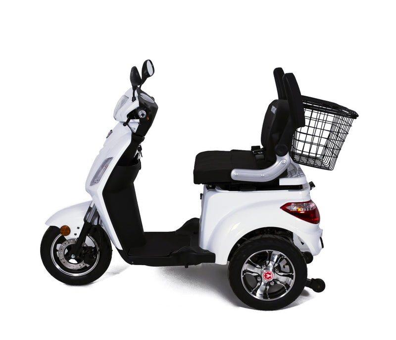 Tricicleta electrica Rotakt Voyager putere 1000W viteza 25 km/h autonomie 49 km acumulatori 60V/20Ah greutate admisa 199kg fara permis