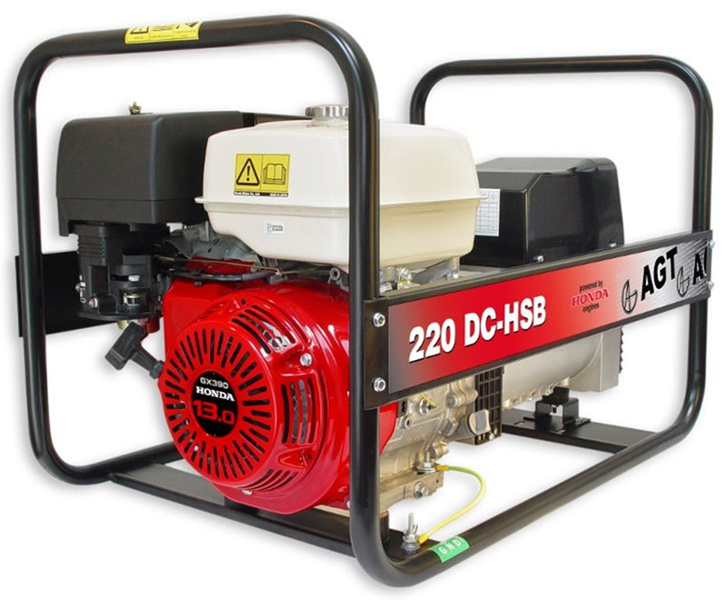 Generator sudura WAGT 220 DC HSB putere 5.2 kW 220A 400V benzina pornire manuala + kit roti maner