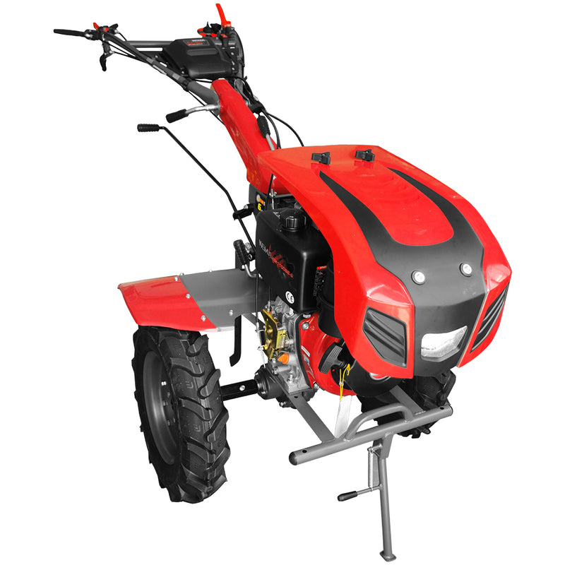 Motocultor Weima cu Diferential WM1100BE-6 Motor 12 CP Diesel 6 viteze Latime lucru 140 cm Pornire electrica roti metal plug arat rarita reglabila plug cartofi 5l ulei