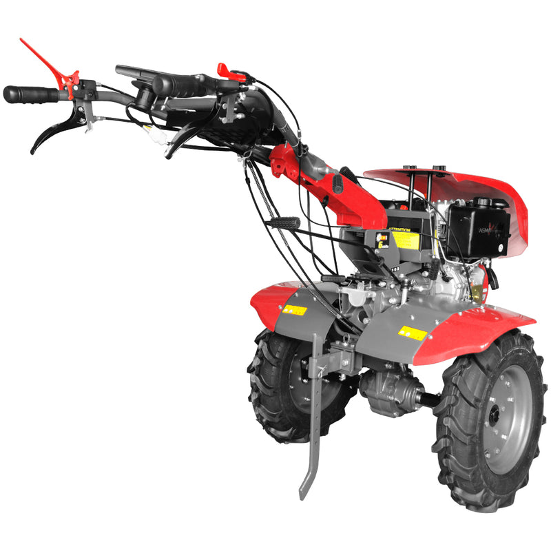 Motocultor Weima cu Diferential WM1100BE-6 Motor 12 CP Diesel 6 viteze Latime lucru 140 cm Pornire electrica roti metal plug arat rarita reglabila plug cartofi cultivator 5l ulei
