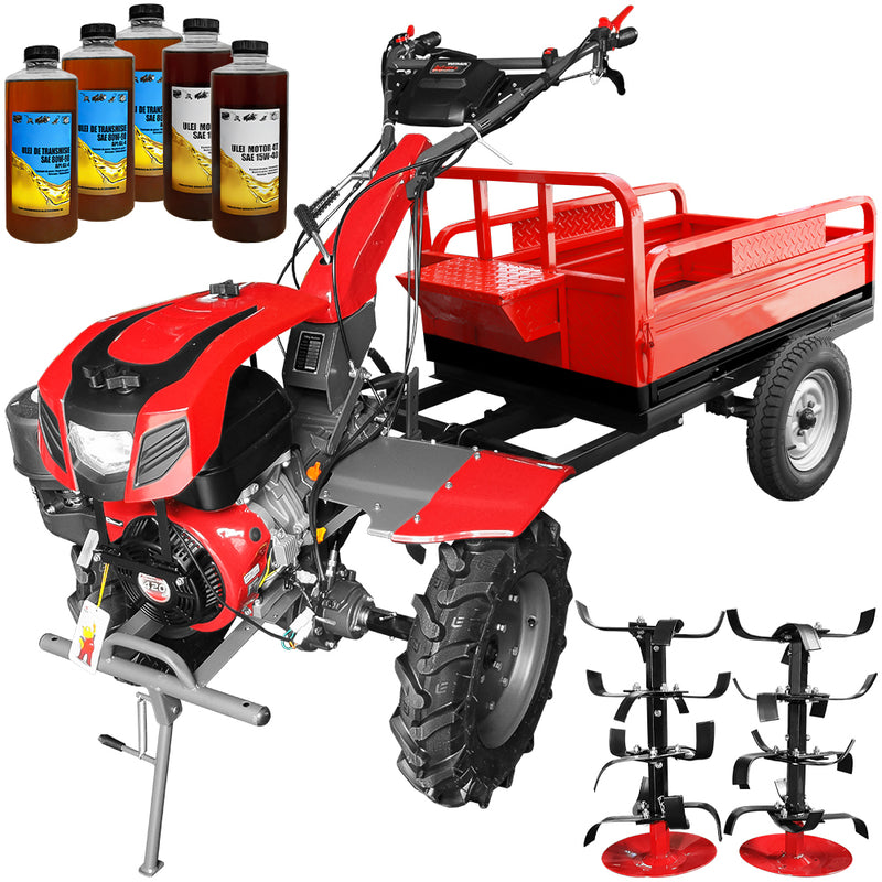 Motocultor Weima cu Diferential WM1100F-6 Motor 16 CP Benzina 6 viteze Latime lucru 110 cm remorca 5l ulei