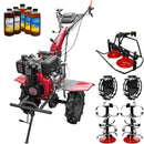 Motocultor Weima WM1100AE-6 pornire electrica motor 7 CP diesel 6 viteze latime lucru 110 cm freze roti cauciuc 4.00-10 reductor usor/greu roti metal cositoare tambur rotativ 5l ulei