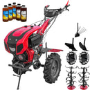 Motocultor Weima WM1100BE pornire electrica motor 10 CP diesel 2+1 viteze latime lucru 135 cm freze roti cauciuc 5.00-12" roti metal plug arat rarita reglabila plug cartofi 5l ulei