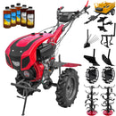 Motocultor Weima WM1100BE pornire electrica motor 10 CP diesel 2+1 viteze latime lucru 135 cm freze roti cauciuc 5.00-12" roti metal plug arat rarita reglabila plug cartofi cultivator plug reversibil remorca 5l ulei