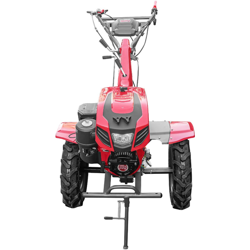 Motocultor Weima WM 1100D-6 cu diferential motor 9.5 CP 6 viteze latime lucru 110 cm freze roti cauciuc 5x12 reductor usor/greu capota cu far roti metal cositoare tambur rotativ 5l ulei