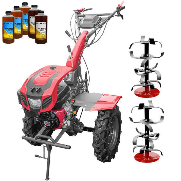 Motocultor Weima WM 1100D-6 cu diferential motor 9.5 CP 6 viteze latime lucru 110 cm freze roti cauciuc 5x12 reductor usor/greu capota cu far 5l ulei
