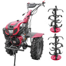 Motocultor Weima WM1100F-6 motor 18 CP benzina 4+2 viteze latime lucru 110 cm freze roti cauciuc 6.50-12" capota cu far ghidon reglabil roti metal freza tractata 5l ulei