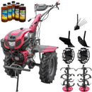 Motocultor Weima WM1100F-6 motor 18 CP benzina 4+2 viteze latime lucru 110 cm freze roti cauciuc 6.50-12" capota cu far ghidon reglabil roti metal plug arat rarita reglabila plug cartofi 5l ulei
