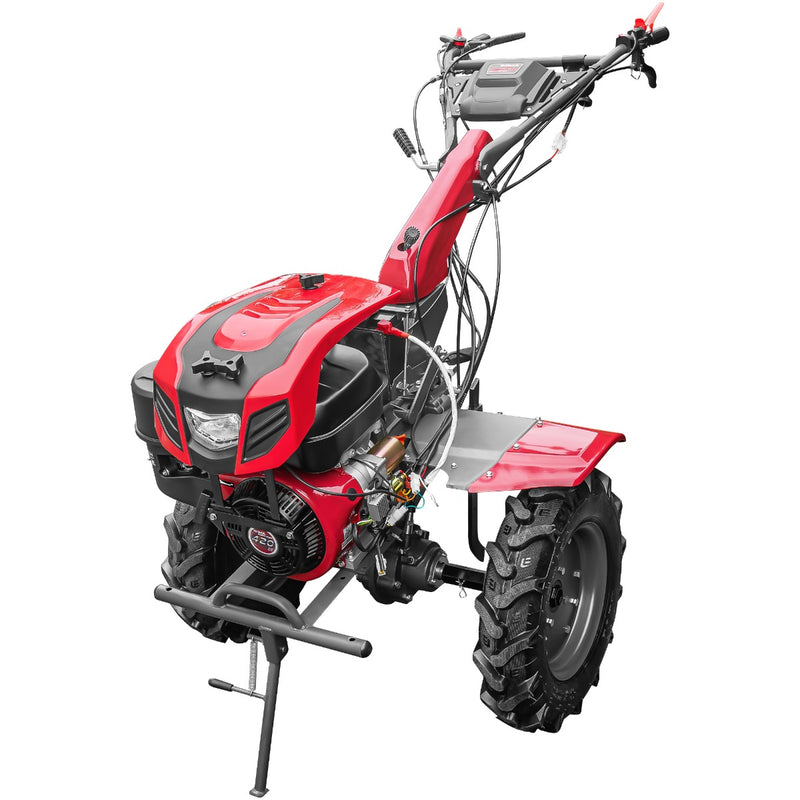 Motocultor Weima WM1100FE-6 cu diferential pornire electrica motor 16 CP benzina 6 viteze latime lucru 110 cm reductor usor/greu roti metal lama cosire 5l ulei