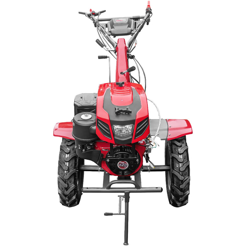 Motocultor Weima WM1100FE-6 cu diferential pornire electrica motor 16 CP benzina 6 viteze latime lucru 110 cm reductor usor/greu roti metal plug arat rarita reglabila plug cartofi cultivator plug reversibil 5l ulei