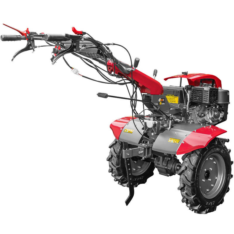Motocultor Weima WM1100FE-6 cu diferential pornire electrica motor 16 CP benzina 6 viteze latime lucru 110 cm reductor usor/greu roti metal plug arat rarita reglabila plug cartofi cultivator plug reversibil remorca 5l ulei