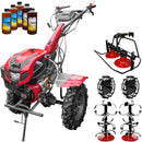 Motocultor Weima WM1100FE-6 cu diferential pornire electrica motor 16 CP benzina 6 viteze latime lucru 110 cm reductor usor/greu roti metal cositoare tambur rotativ 5l ulei