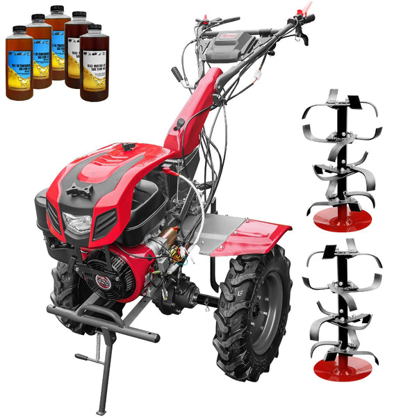 Motocultor Weima WM1100FE-6 cu diferential pornire electrica motor 16 CP benzina 6 viteze latime lucru 110 cm reductor usor/greu 5l ulei