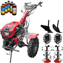 Motocultor Weima WM1100FE-6 cu diferential pornire electrica motor 16 CP benzina 6 viteze latime lucru 110 cm reductor usor/greu roti metal plug arat rarita reglabila 5l ulei