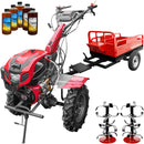 Motocultor Weima WM1100FE-6 cu diferential pornire electrica motor 16 CP benzina 6 viteze latime lucru 110 cm reductor usor/greu remorca 5l ulei