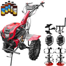 Motocultor Weima WM1100FE-6 cu diferential pornire electrica motor 16 CP benzina 6 viteze latime lucru 110 cm reductor usor/greu roti metal cultivator plug reversibil 5l ulei