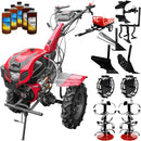 Motocultor Weima WM1100FE-6 cu diferential pornire electrica motor 16 CP benzina 6 viteze latime lucru 110 cm reductor usor/greu roti metal plug arat rarita reglabila plug cartofi cultivator plug reversibil remorca 5l ulei