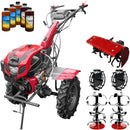 Motocultor Weima WM1100FE-6 cu diferential pornire electrica motor 16 CP benzina 6 viteze latime lucru 110 cm reductor usor/greu roti metal freza tractata 5l ulei