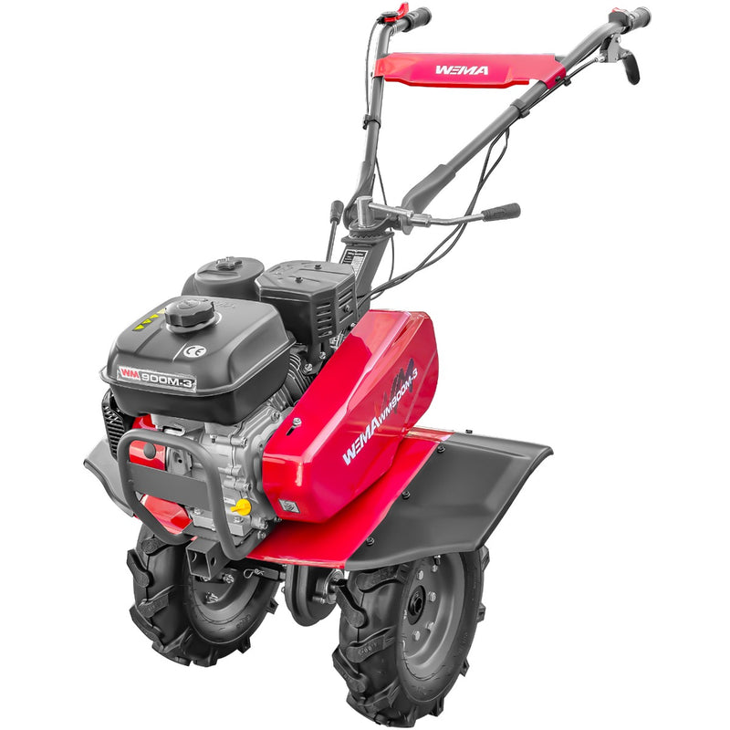 Motosapa Weima WM 900 M-3 motor 7 CP 3+1 viteze latime lucru 80-120 cm freze roti cauciuc roti metal plug arat rarita reglabila plug cartofi cultivator 2l ulei