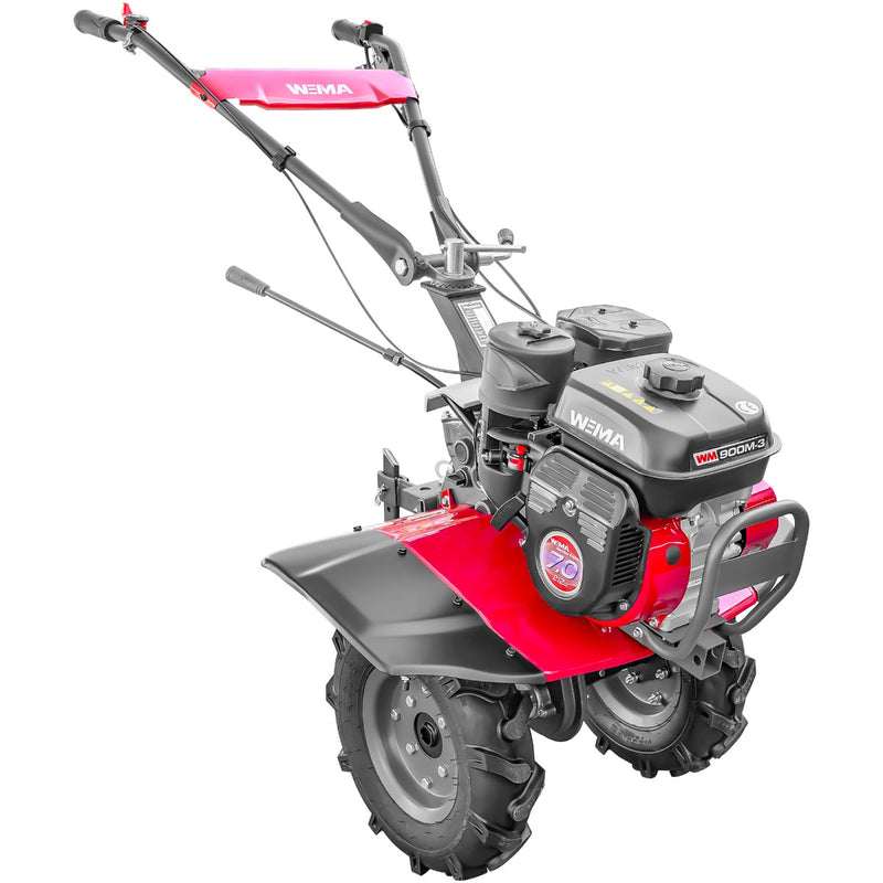 Motosapa Weima WM 900 M-3 motor 7 CP 3+1 viteze latime lucru 80-120 cm freze roti cauciuc roti metal plug arat rarita reglabila plug cartofi cultivator 2l ulei