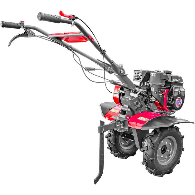 Motosapa Weima WM 900 M-3 motor 7 CP 3+1 viteze latime lucru 80-120 cm freze roti cauciuc roti metal plug arat rarita reglabila plug cartofi cultivator 2l ulei